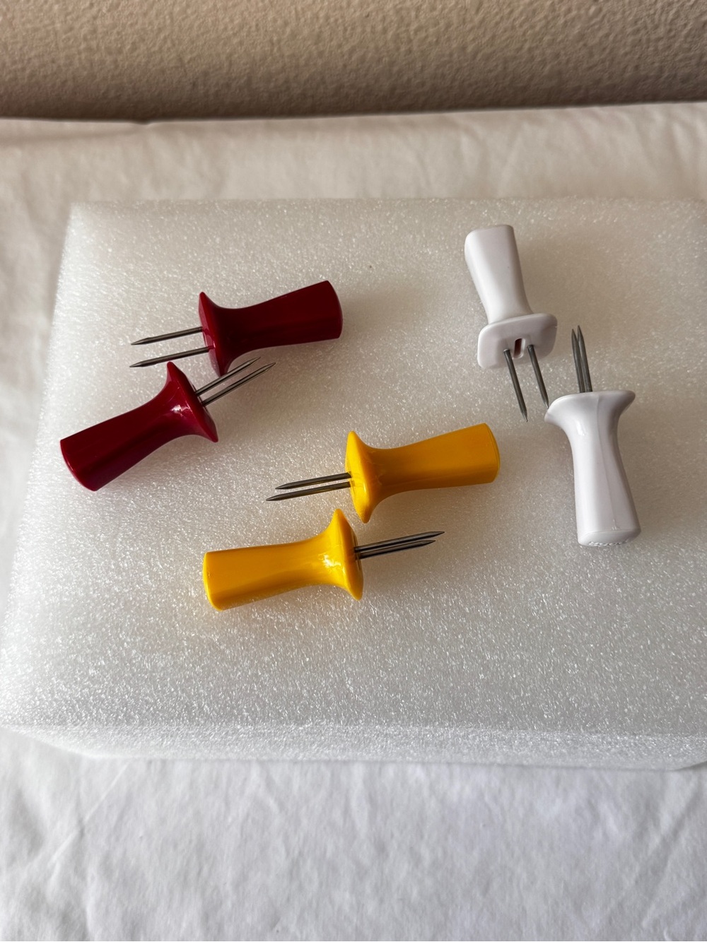 Colorful Party Appetizer Picks - Red, Yellow & White